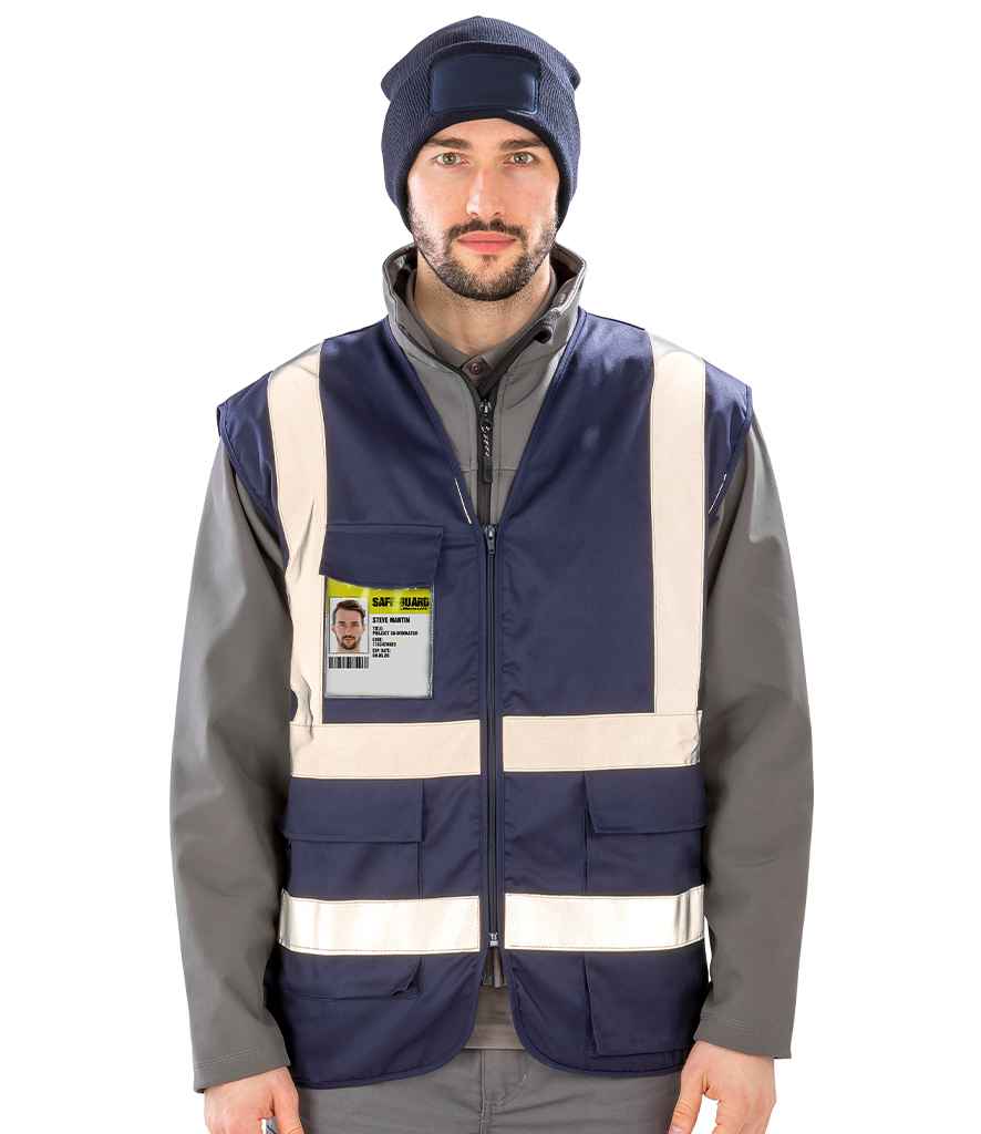 Result Safe-Guard Heavy Duty Poly/Cotton Security Vest - Navy (RS477)