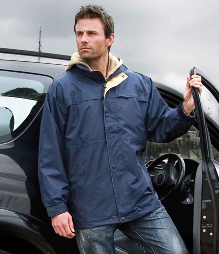 Result Multi-Function Midweight Jacket - Navy/Sand (RS67)