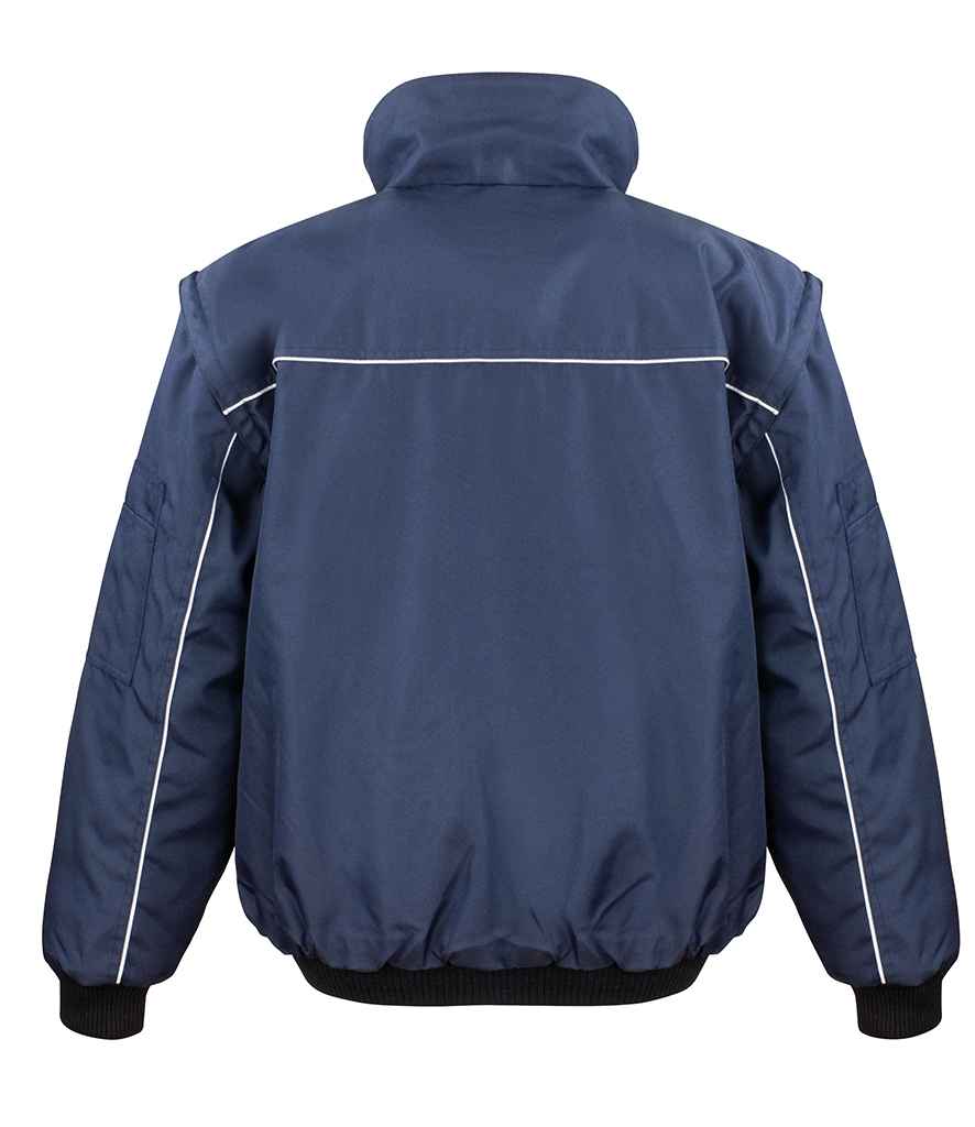 Result Work-Guard Zip Sleeve Heavy Duty Jacket - Navy/Navy (RS71)