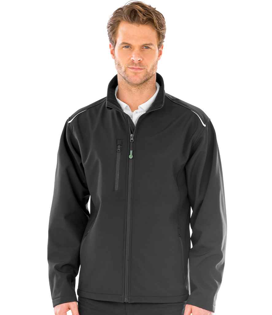 Result Genuine Recycled Three Layer Printable Soft Shell Jacket - Black (RS900)