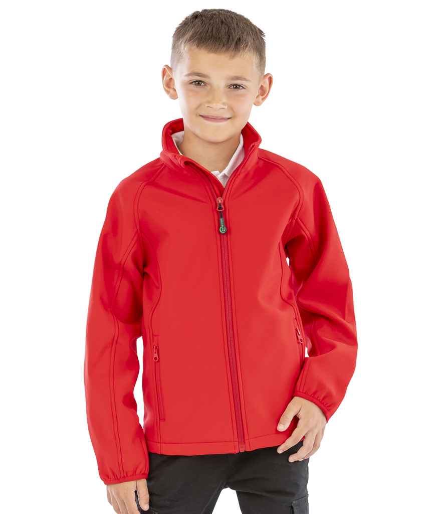 Result Genuine Recycled Kids Two Layer Printable Soft Shell Jacket - Red (RS901B)