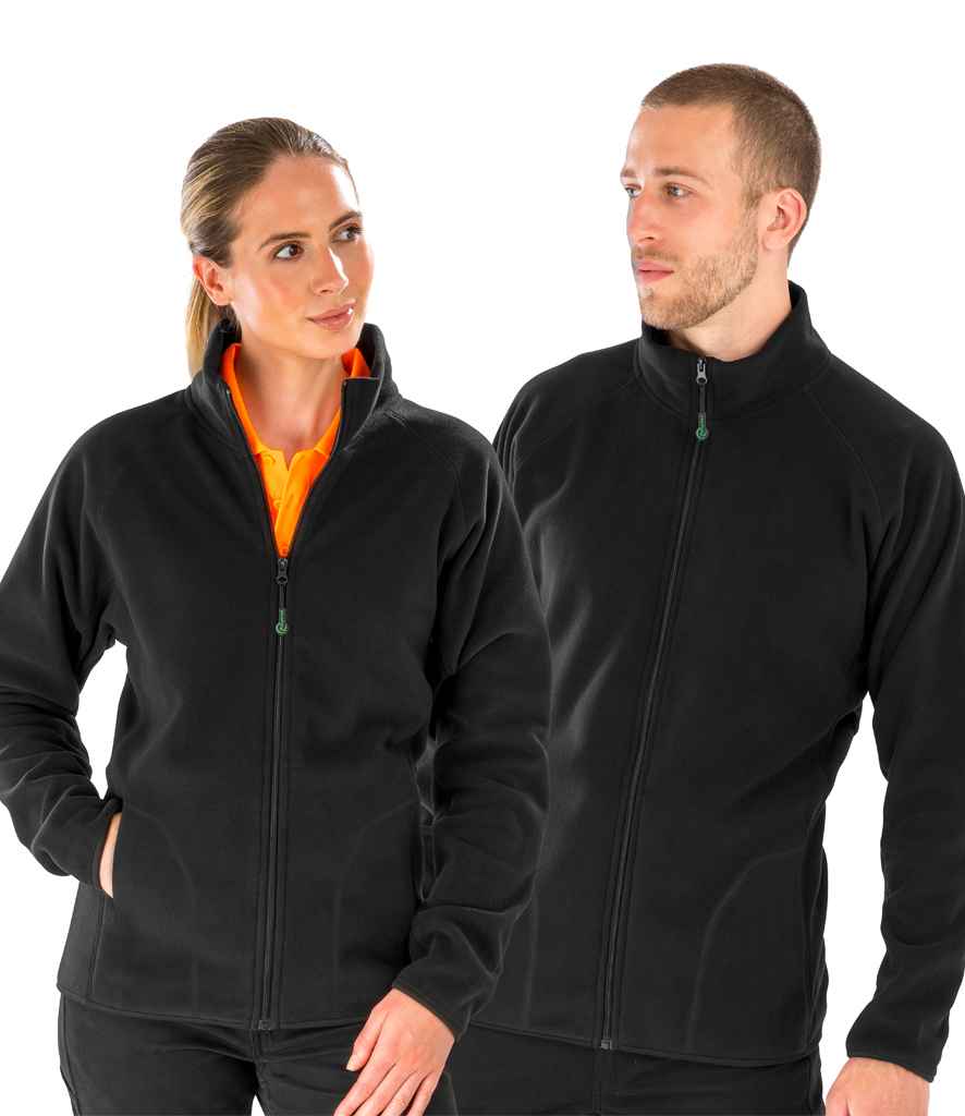 Result Genuine Recycled Micro Fleece Jacket - Black (RS907)