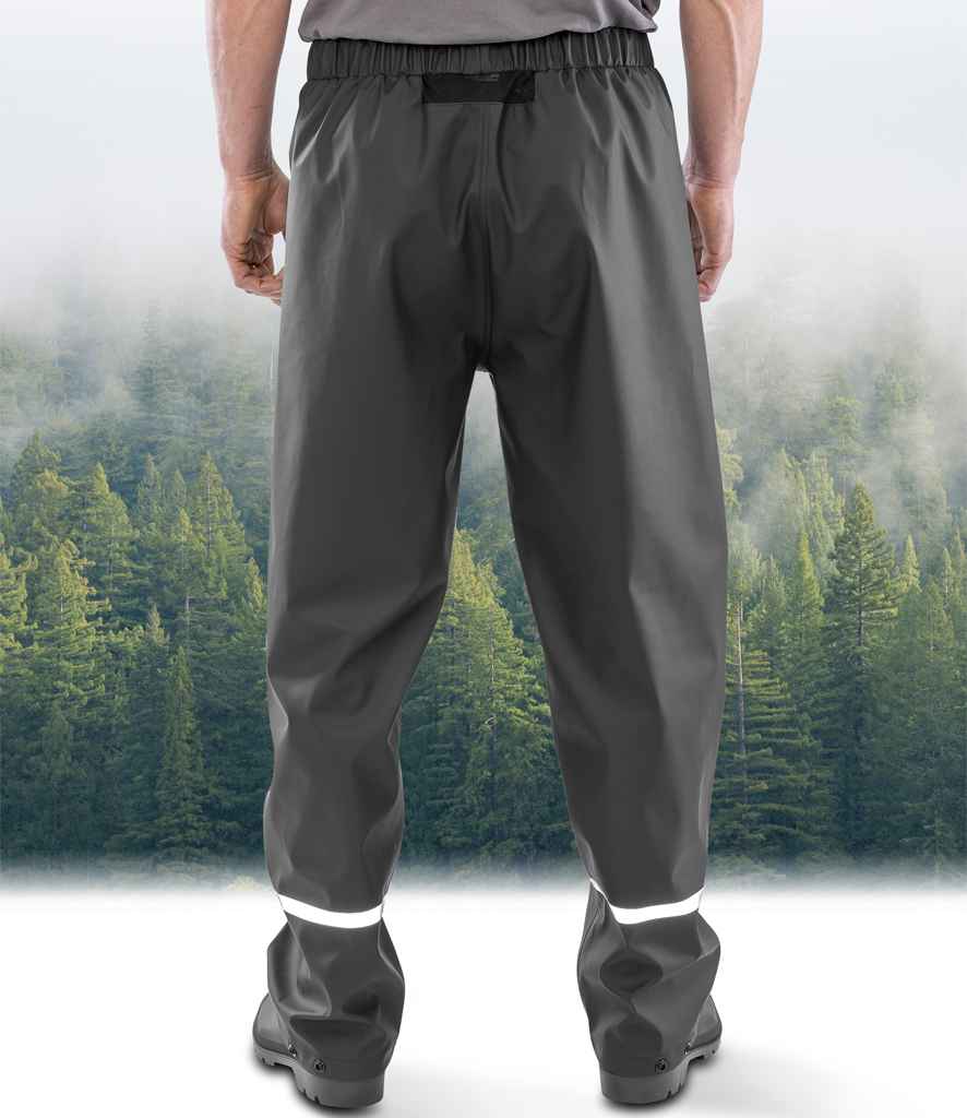 Result Recycled Prism PU Waterproof Trousers - Black (RS916)