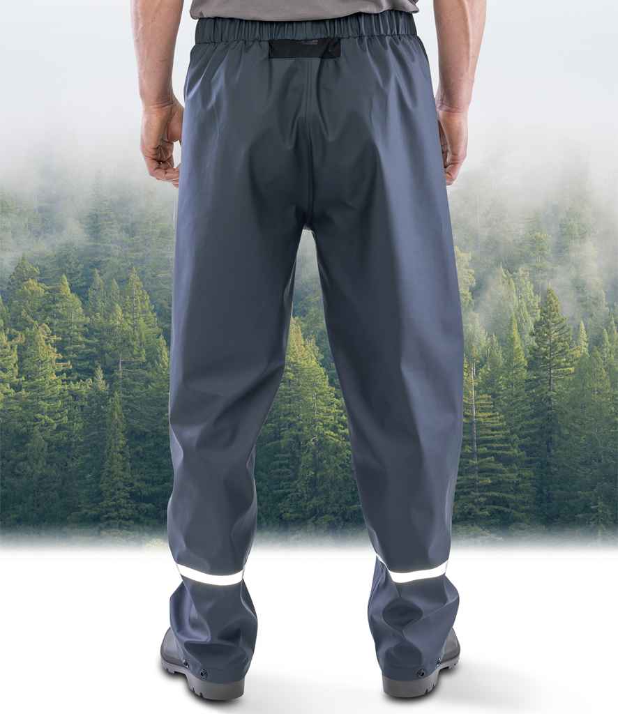 Result Recycled Prism PU Waterproof Trousers - Navy (RS916)