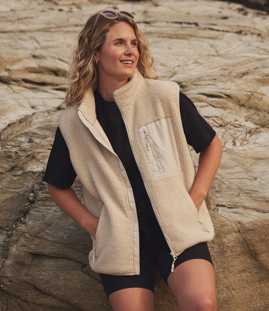 Ravine Unisex Gilet Borg Fleece - NAT (RV302)