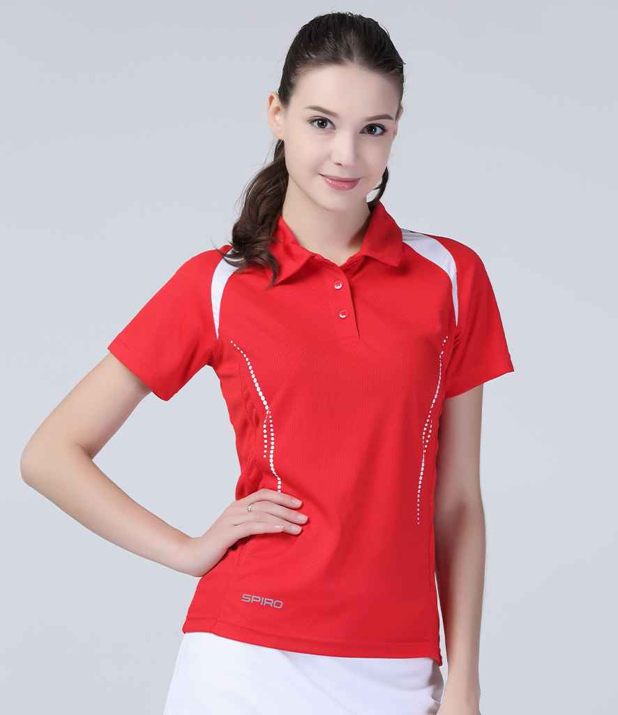 Spiro Ladies Team Spirit Polo Shirt - Red/White (SR177F)