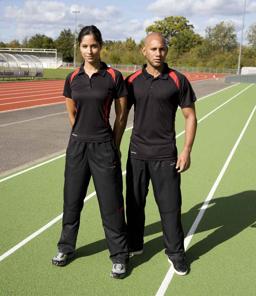 Spiro Team Spirit Polo Shirt - Black/Red (SR177M)
