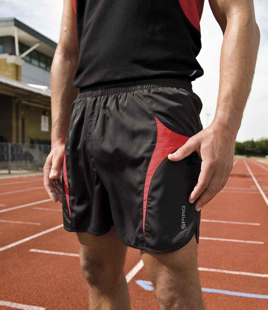 Spiro Micro-Lite Running Shorts - Black/Red (SR183M)