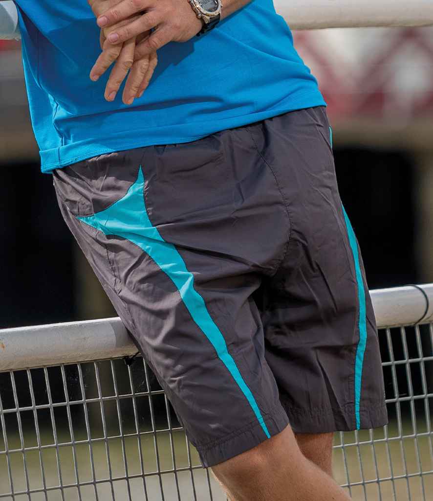 Spiro Micro-Lite Mesh Lined Team Shorts - Grey/Aqua (SR184M)