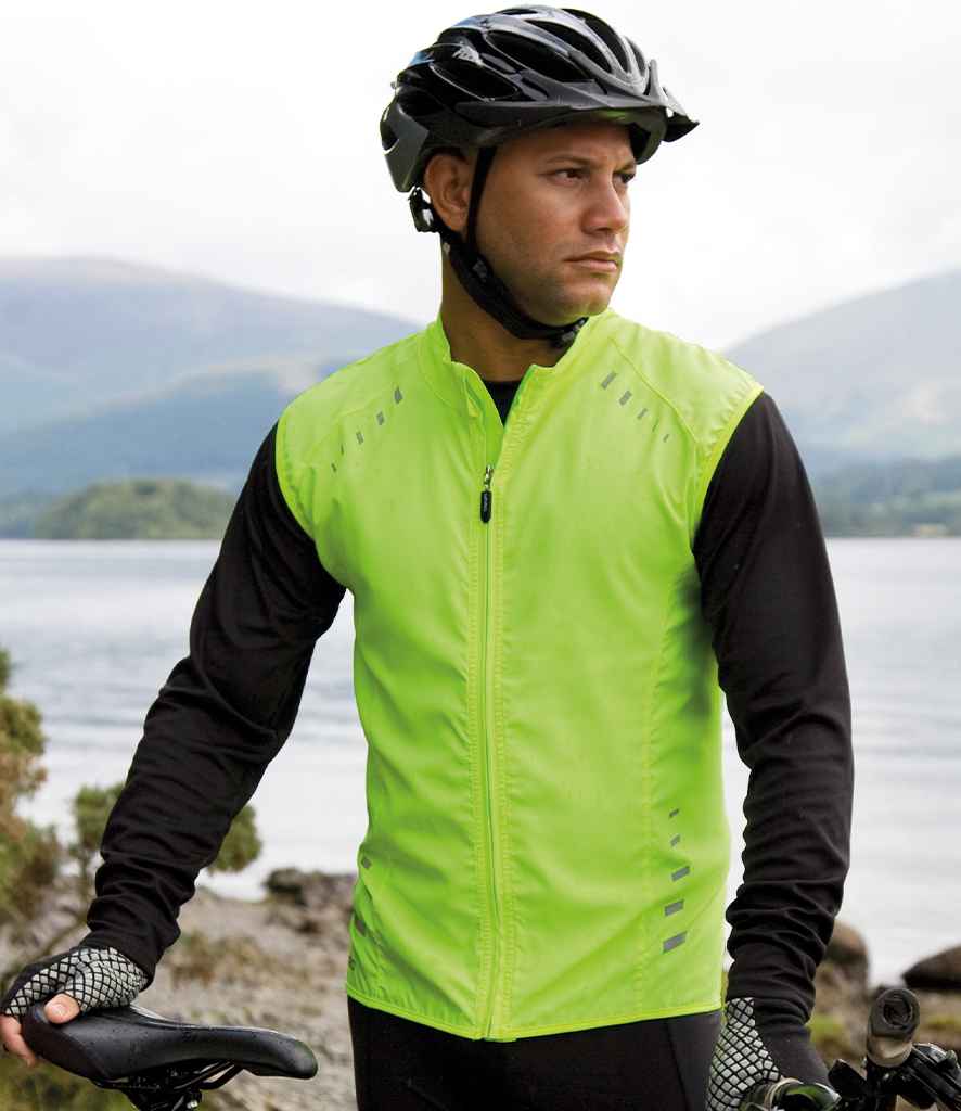 Spiro Bikewear Crosslite Gilet - Neon Lime (SR259M)