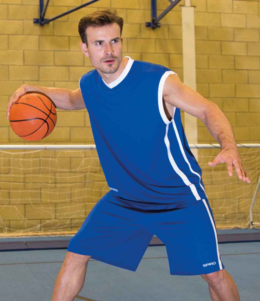 Spiro Basketball Top - Royal Blue/White (SR278M)
