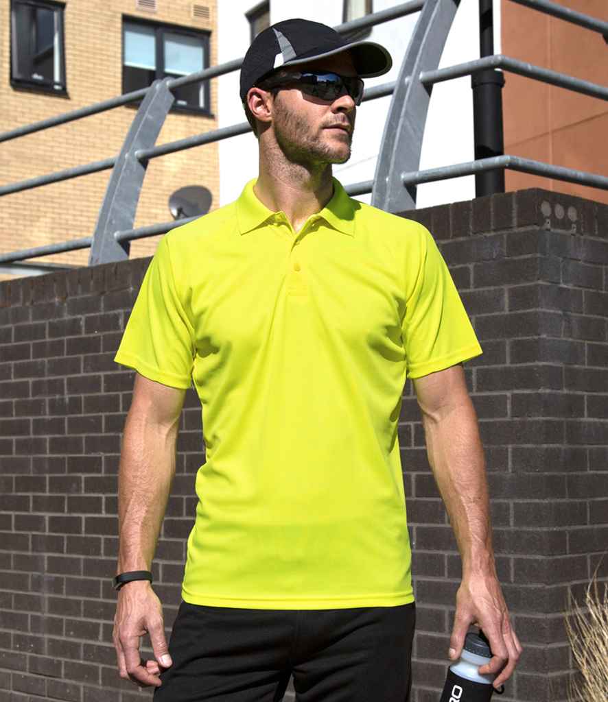 Spiro Impact Performance Aircool Polo Shirt - Flo Yellow (SR288)