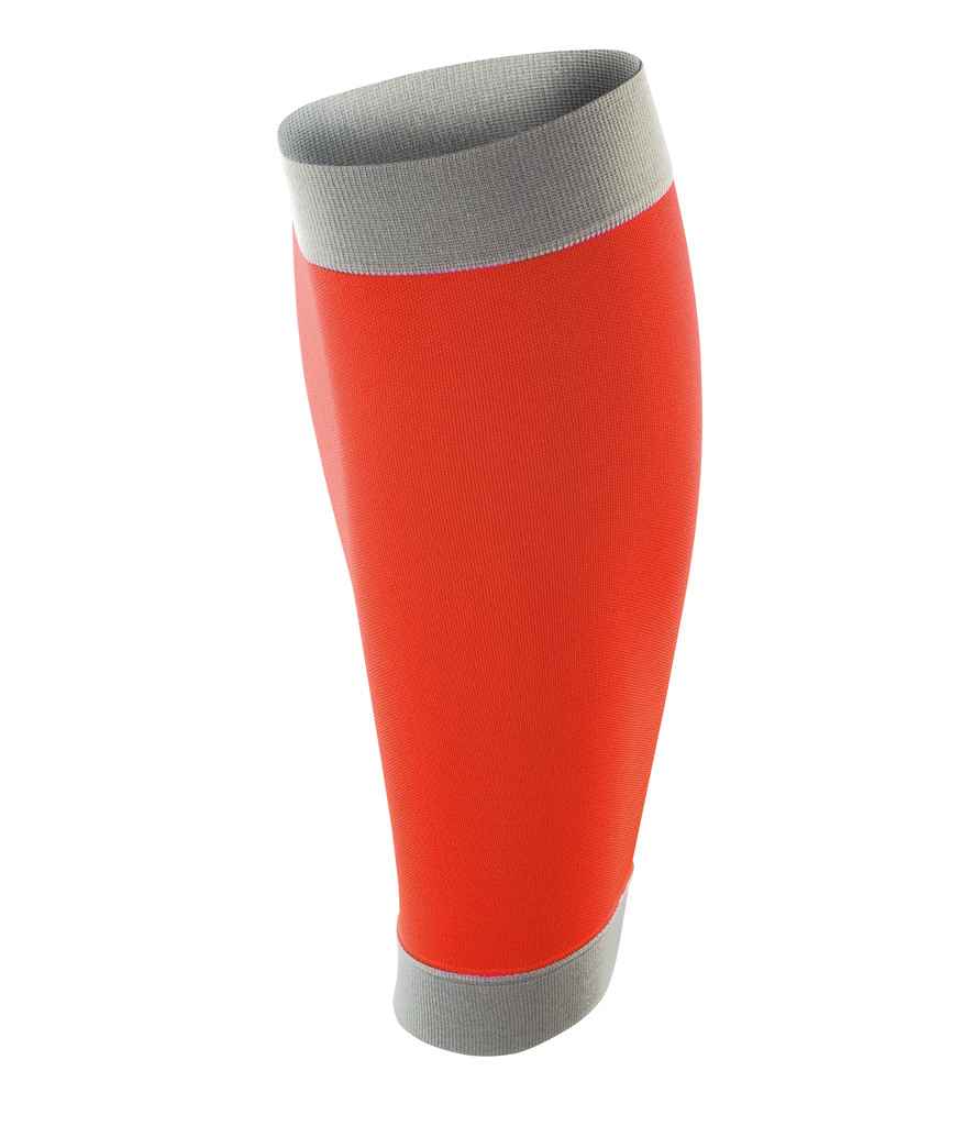 Spiro Compression Calf Sleeve - Neon Orange/Grey (SR290)