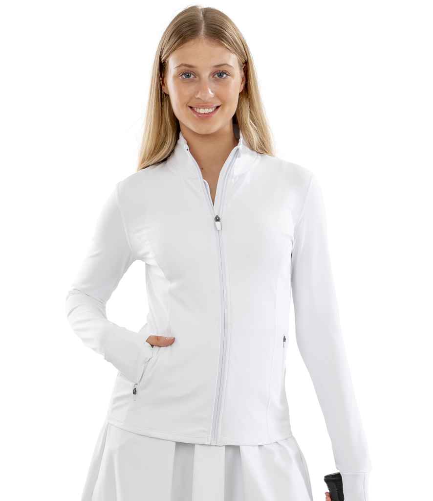 Spiro Ladies Recycled Fitness Jacket - White (SR798F)