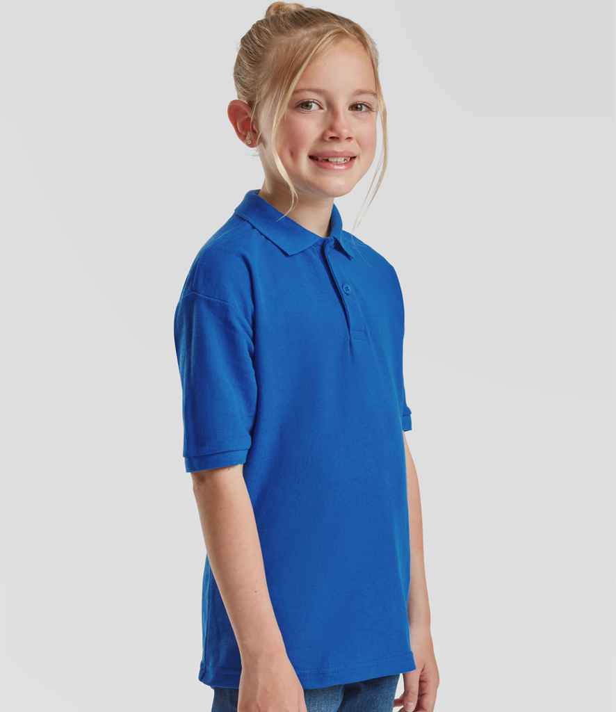 Fruit of the Loom Kids Poly/Cotton Piqué Polo Shirt - Royal Blue (SS11B)