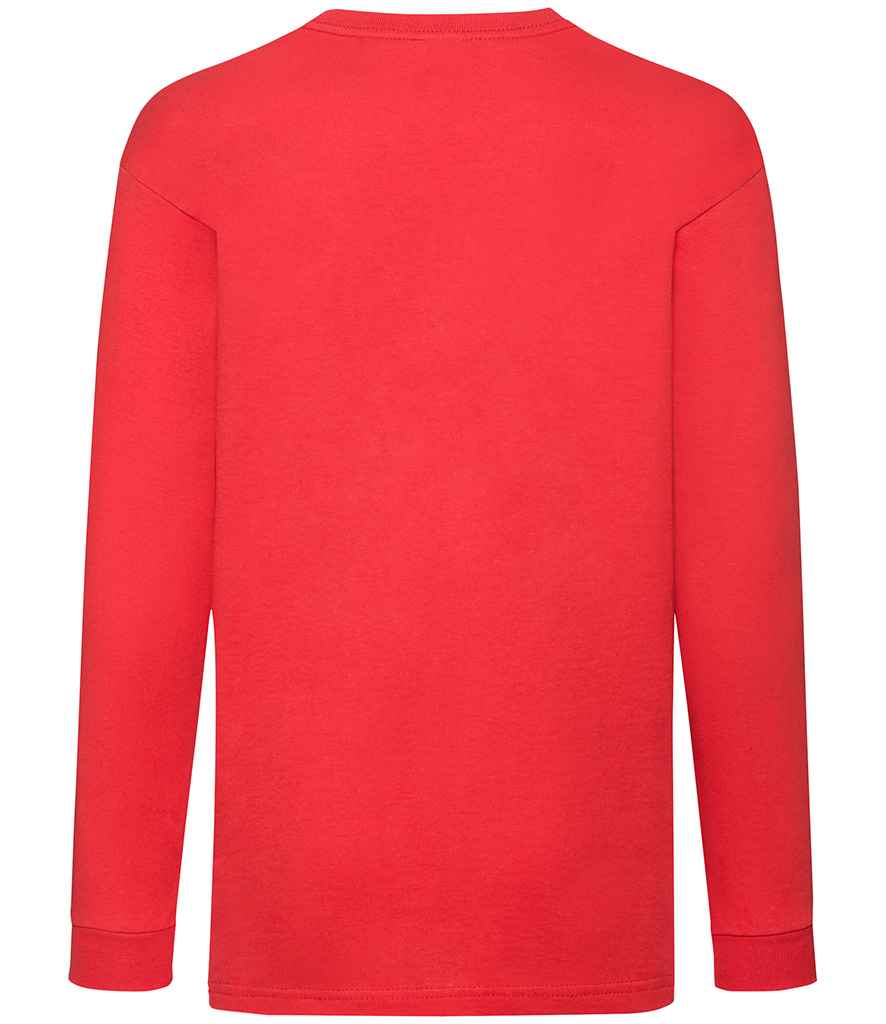 Fruit of the Loom Kids Long Sleeve Value T-Shirt - Red (SS21B)