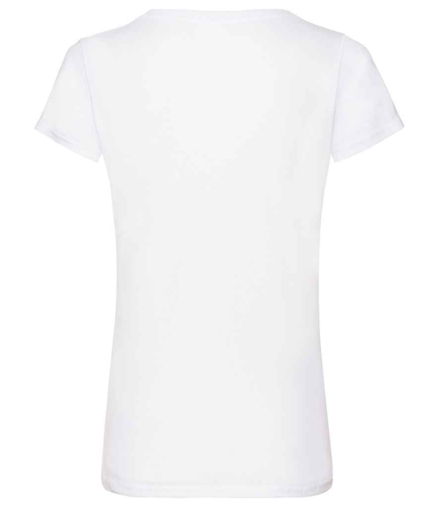 Fruit of the Loom Lady Fit Value V Neck T-Shirt - White (SS702)