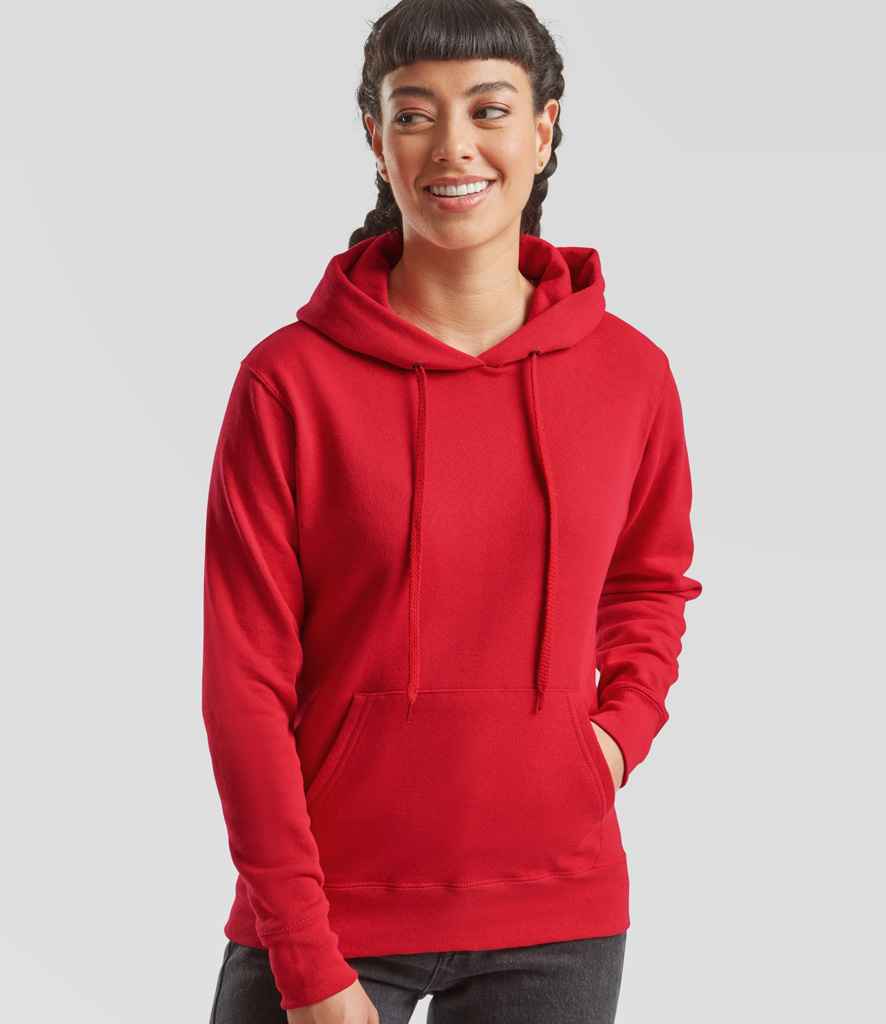 Fruit of the Loom Classic Lady Fit Hooded Sweatshirt - Red (SS801)