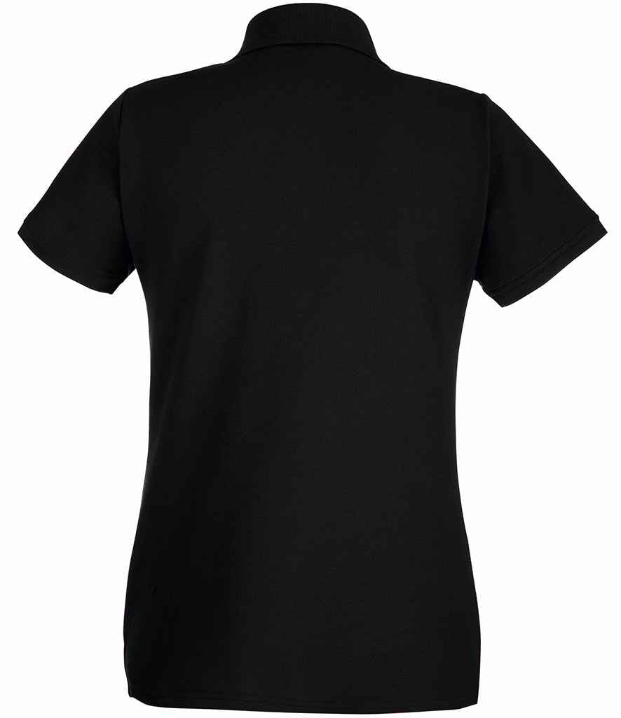 Fruit of the Loom Lady-Fit Premium Cotton Piqué Polo Shirt - Black (SS89)