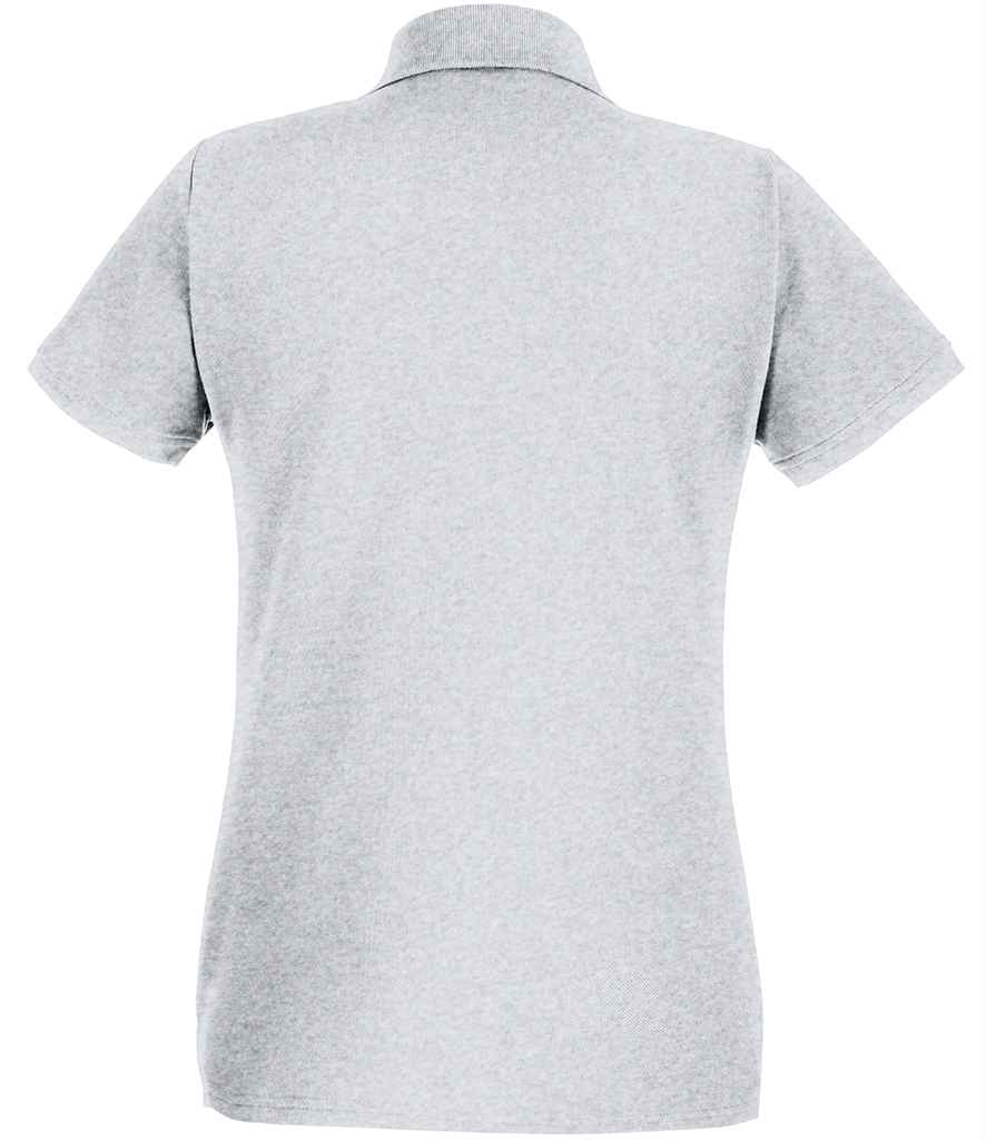 Fruit of the Loom Lady-Fit Premium Cotton Piqué Polo Shirt - Heather Grey (SS89)