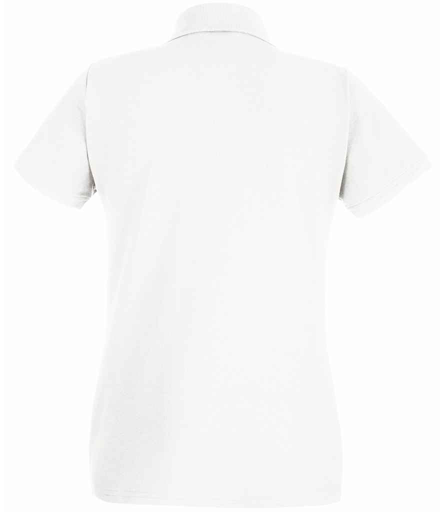 Fruit of the Loom Lady-Fit Premium Cotton Piqué Polo Shirt - White (SS89)