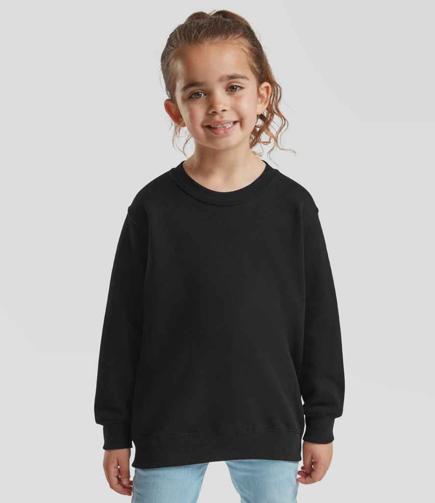 Fruit of the Loom Kids Classic Drop Shoulder Sweatshirt - Black (SS9B)