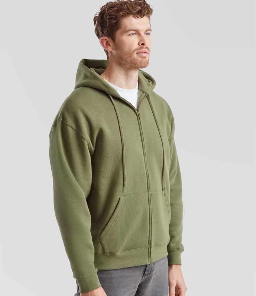 Fruit of the Loom Premium Zip Hooded Sweatshirt - Classic Olive (SSE16)