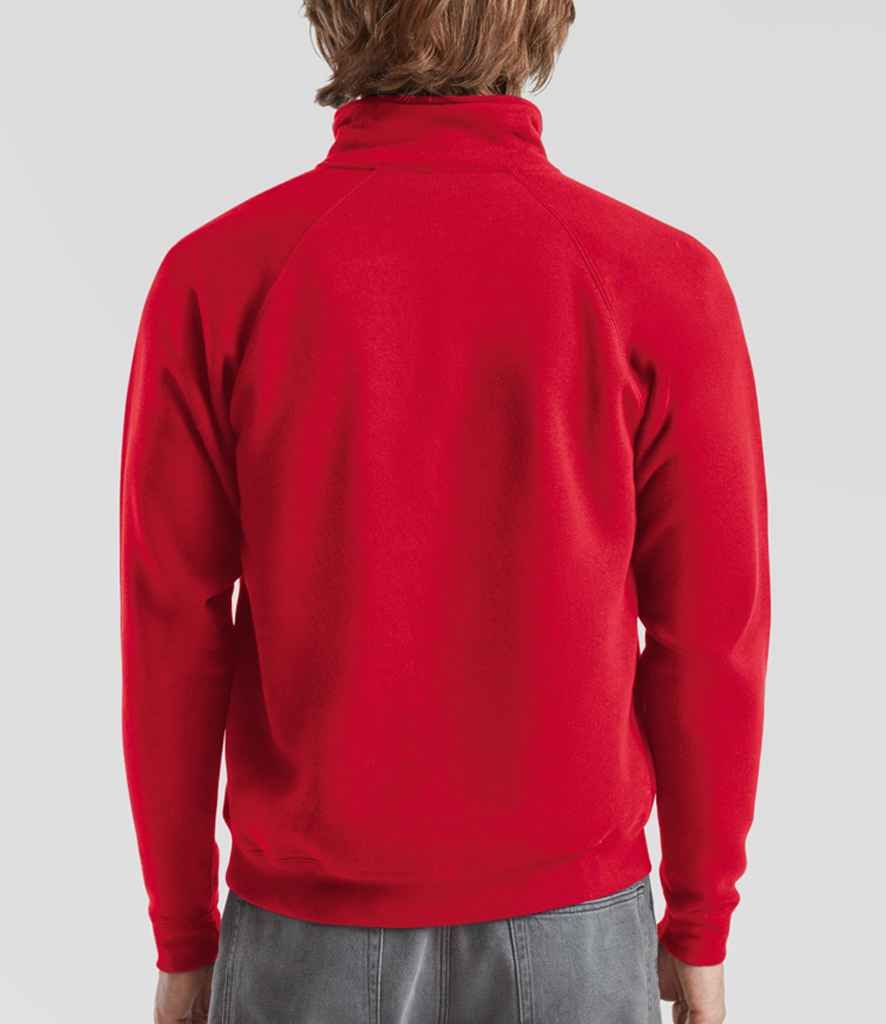 Fruit of the Loom Premium Zip Neck Sweatshirt - Red (SSE17)