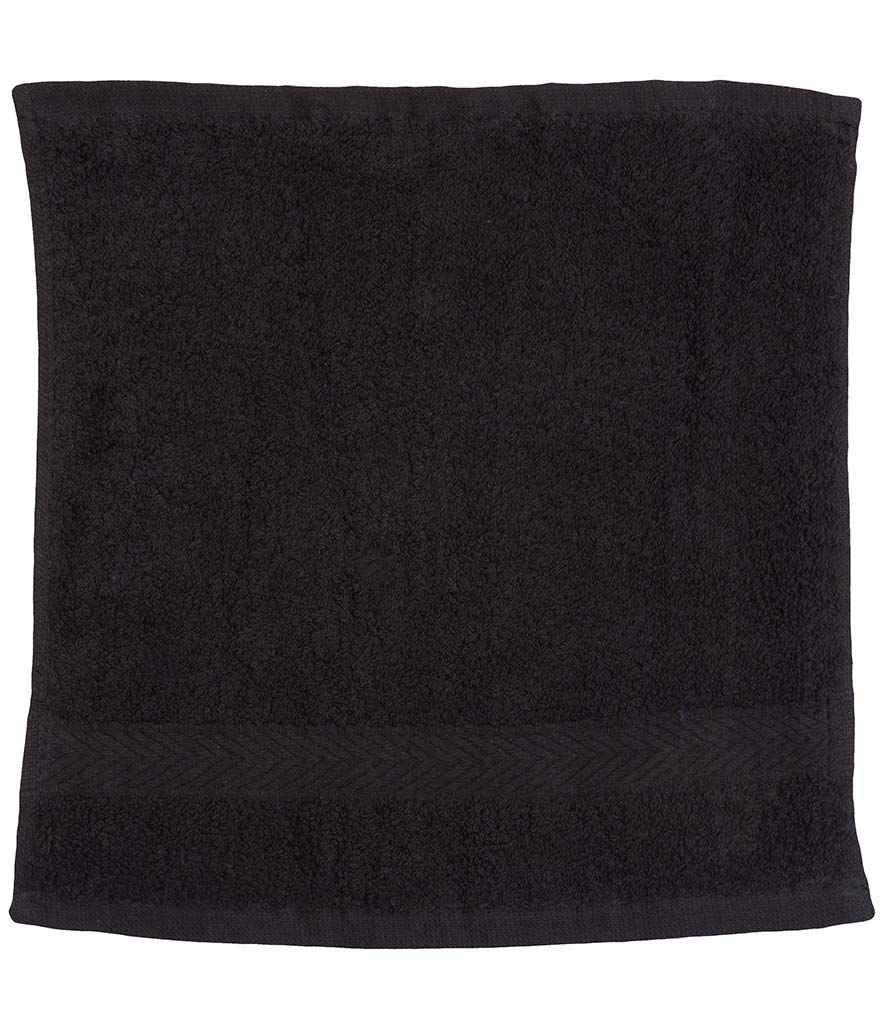 Towel City Luxury Face Cloth - Black (TC01)
