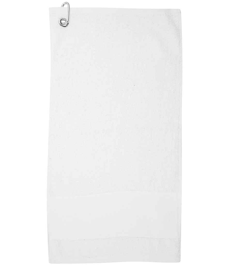 Towel City Printable Border Golf Towel - White (TC33)