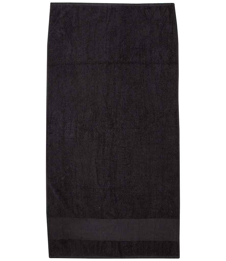 Towel City Printable Border Hand Towel - Black (TC34)