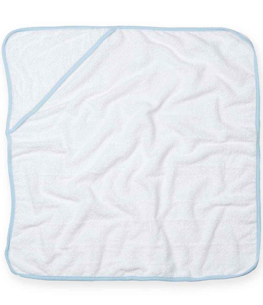 Towel City Babies Hooded Towel - White/Blue (TC36)