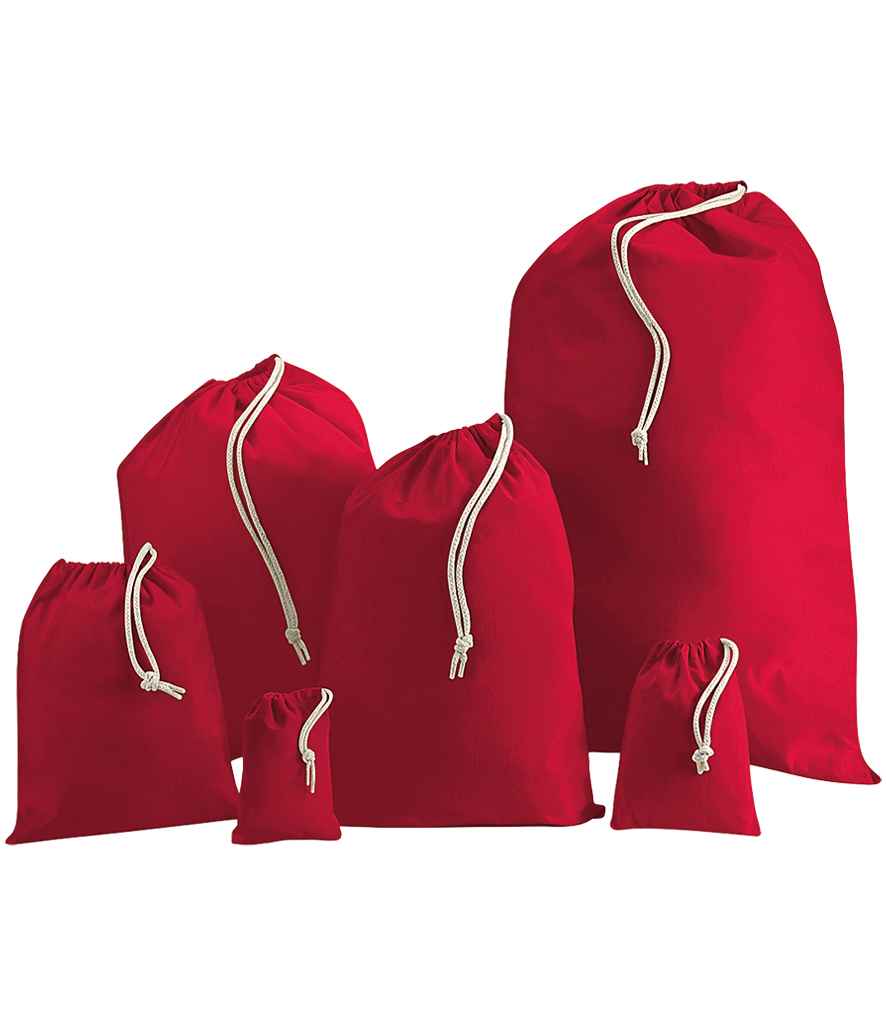 Westford Mill Cotton Stuff Bag - Classic Red (W115)