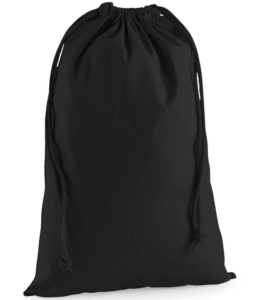 Westford Mill Premium Cotton Stuff Bag - Black (W216)