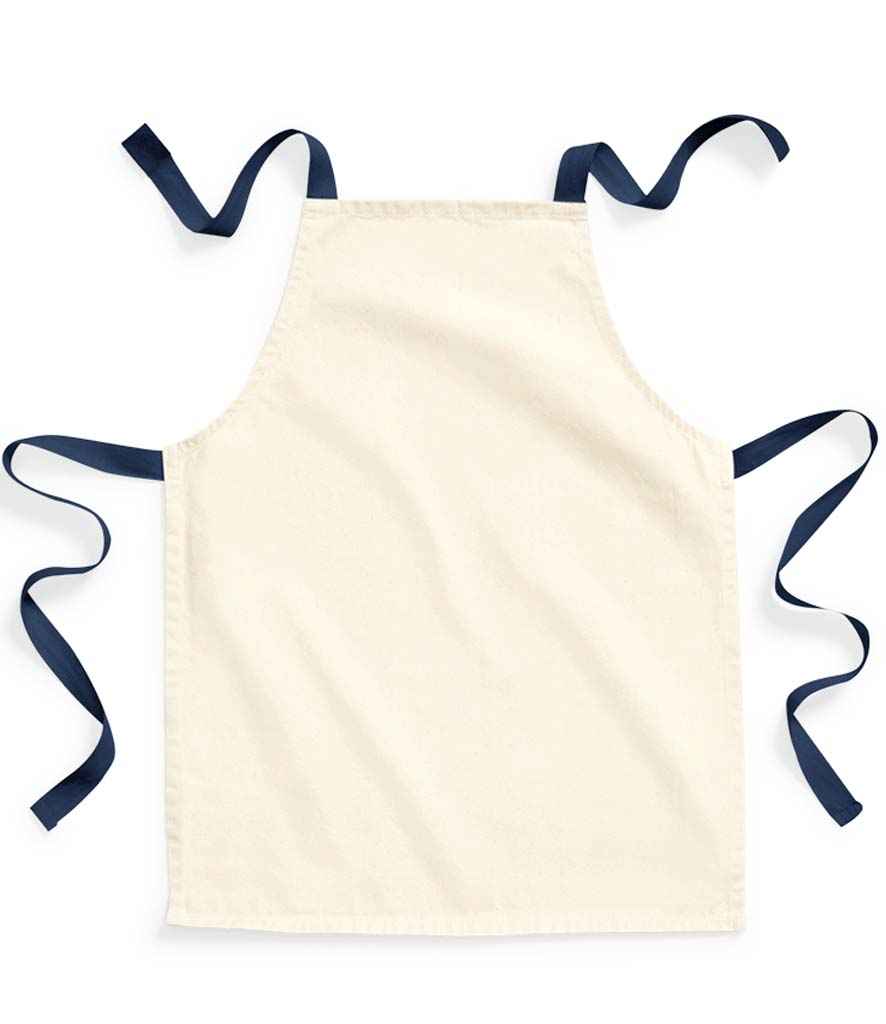 Westford Mill Fairtrade Kids Craft Apron - Natural/French Navy (W362)