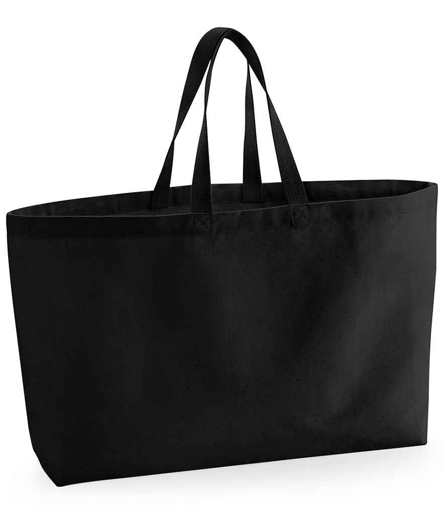 Westford Mill Oversized Canvas Tote Bag - Black (W696)