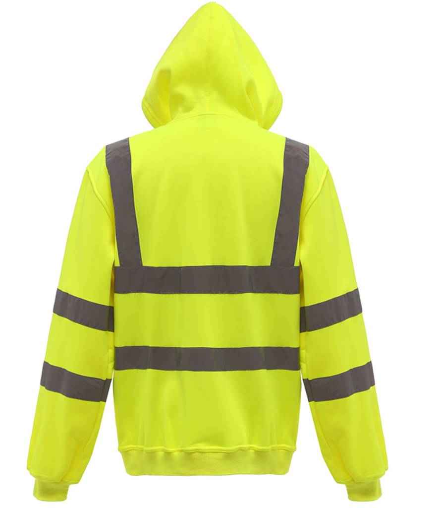 Yoko Hi-Vis Zip Hoodie - Yellow (YK032)