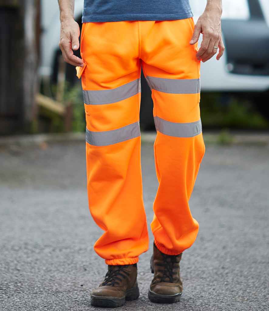 Yoko Hi-Vis Jog Pants - Orange (YK034)
