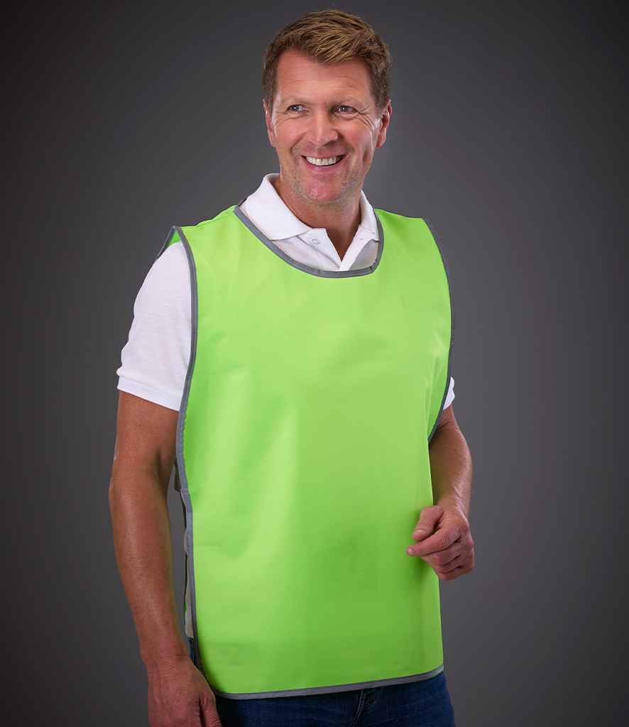 Yoko Hi-Vis Reflective Border Tabard - Lime Green (YK100)