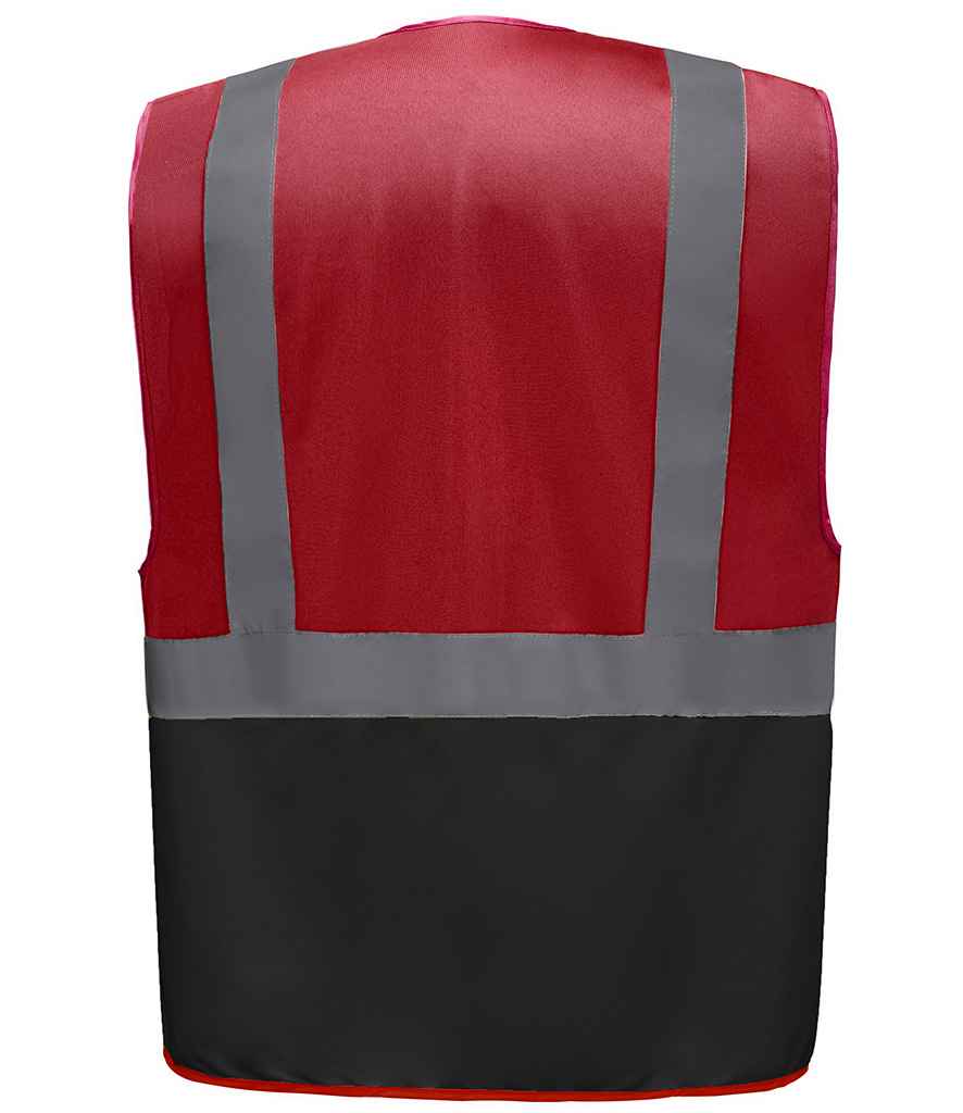 Yoko Executive Waistcoat - Red/Black (YK103)