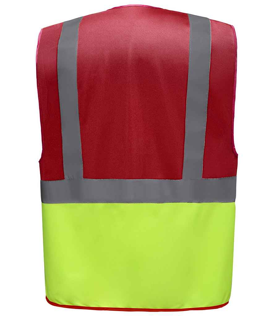 Yoko Executive Waistcoat - Red/Yellow (YK103)