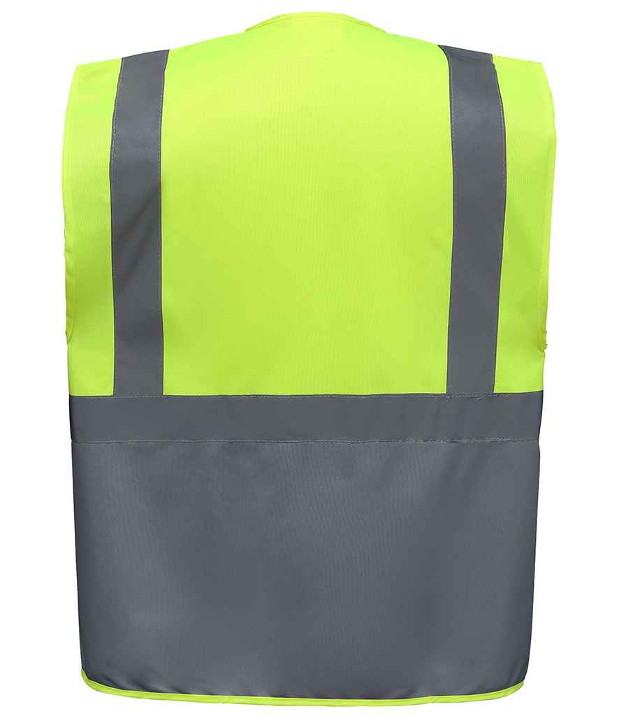 Yoko Executive Waistcoat - Yellow/Grey (YK103)