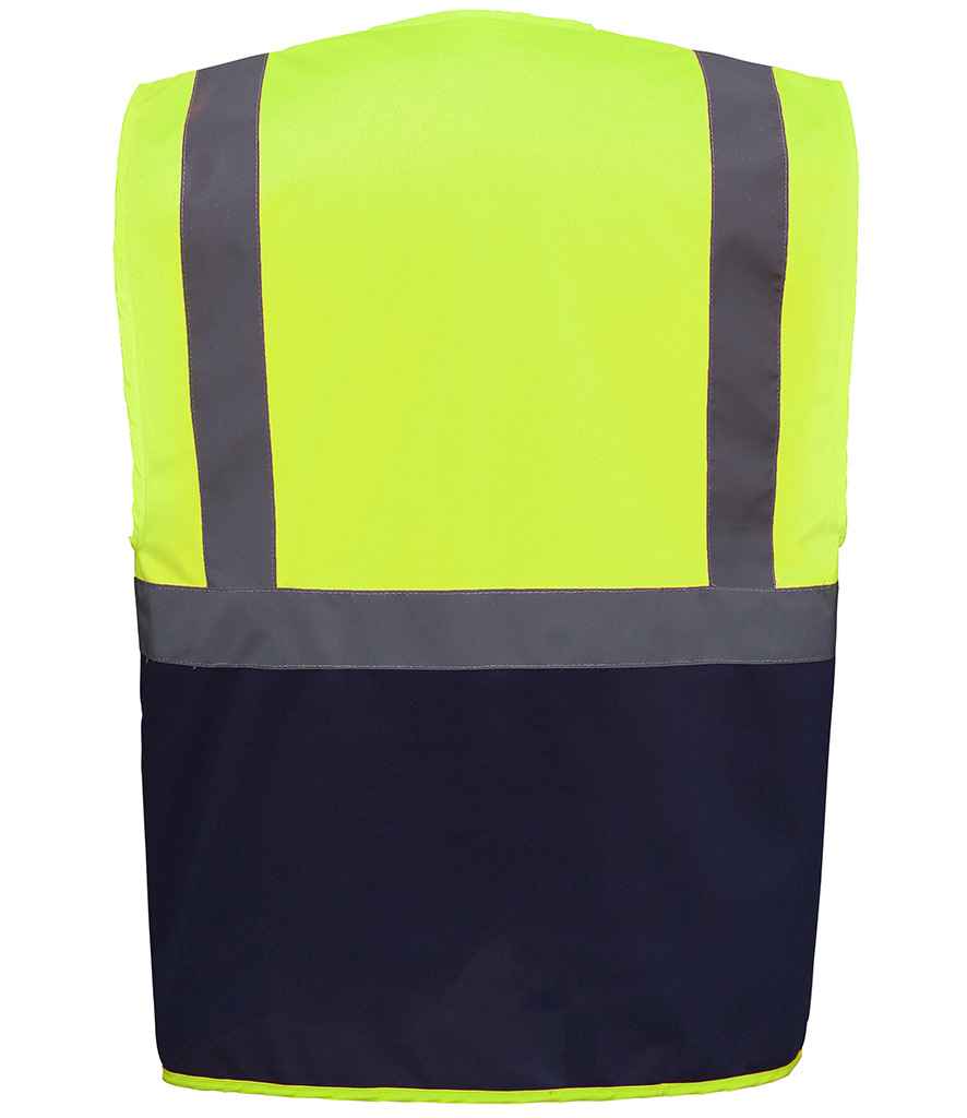 Yoko Executive Waistcoat - Yellow/Navy (YK103)
