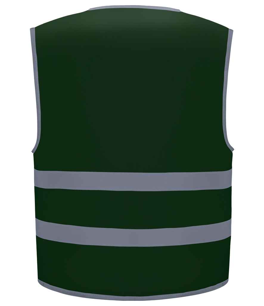 Yoko Kids Hi-Vis Two Band Waistcoat - Paramedic Green (YK106B)