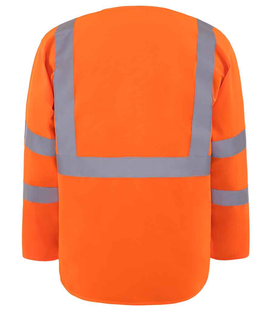 Yoko Hi-Vis Executive Long Sleeve Waistcoat - Orange (YK108)