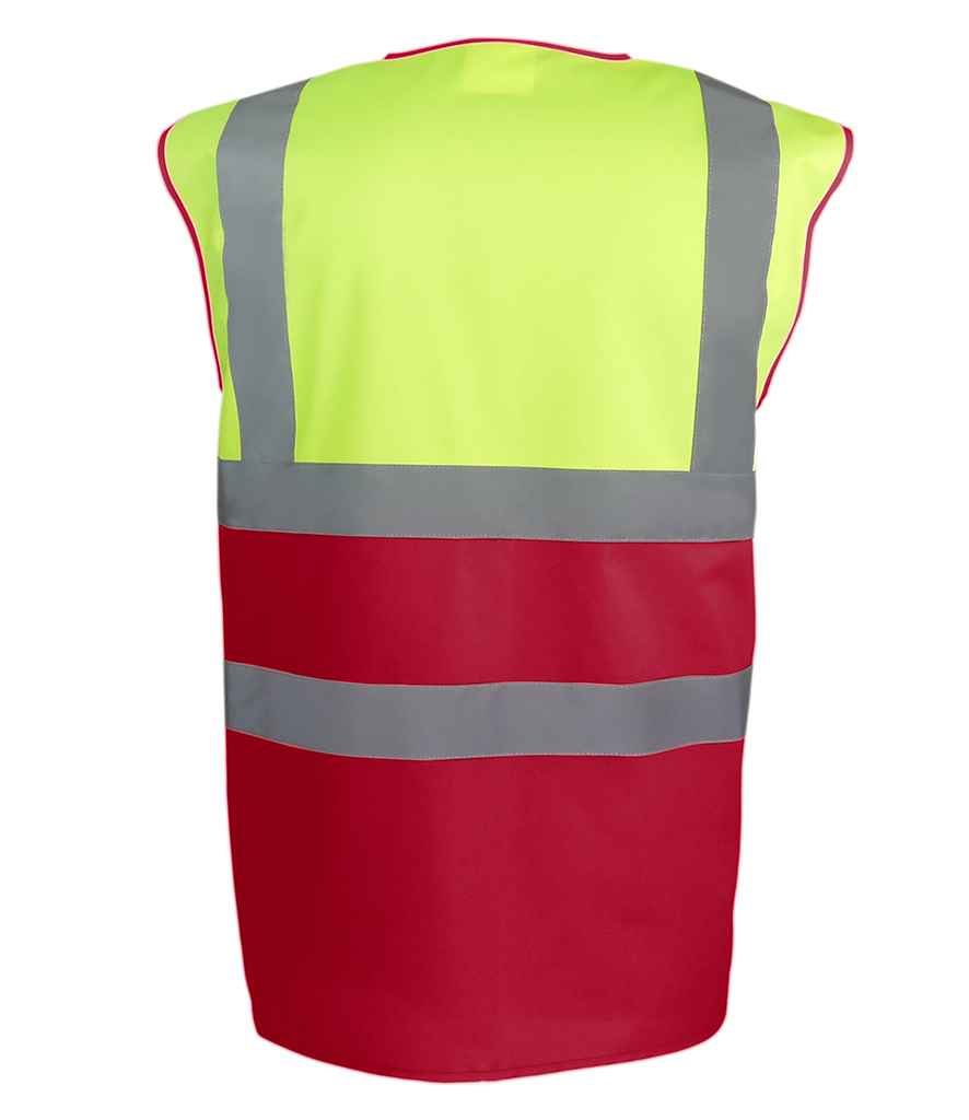 Yoko Two Tone Waistcoat - Yellow/Red (YK111)