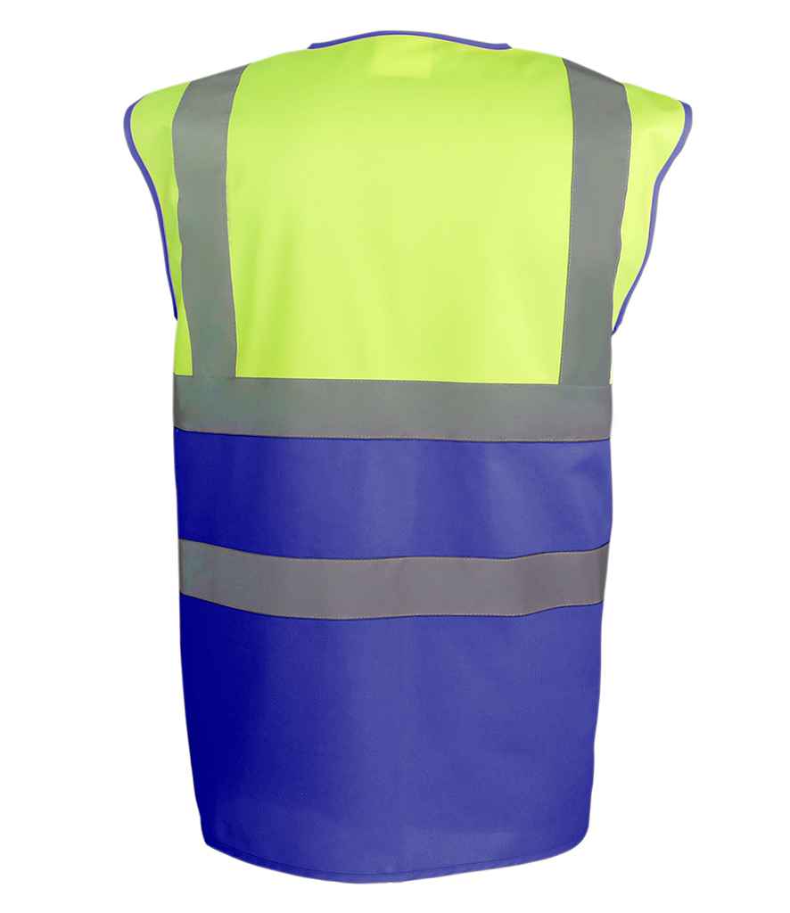 Yoko Two Tone Waistcoat - Yellow/Royal Blue (YK111)