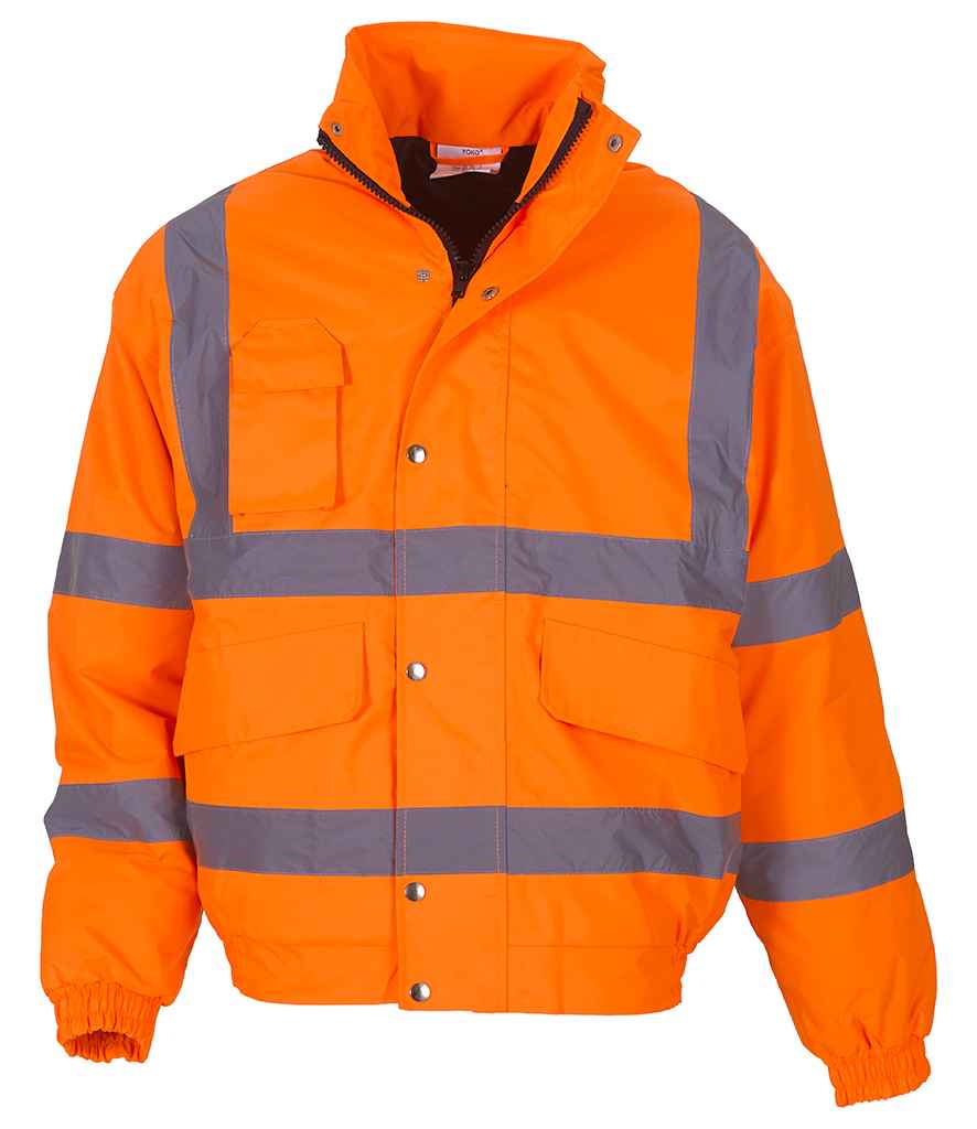 Yoko Hi-Vis Classic Bomber Jacket - Orange (YK200)