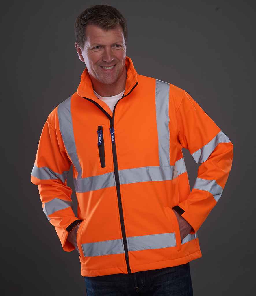 Yoko Hi-Vis Soft Shell Jacket - Orange (YK206)