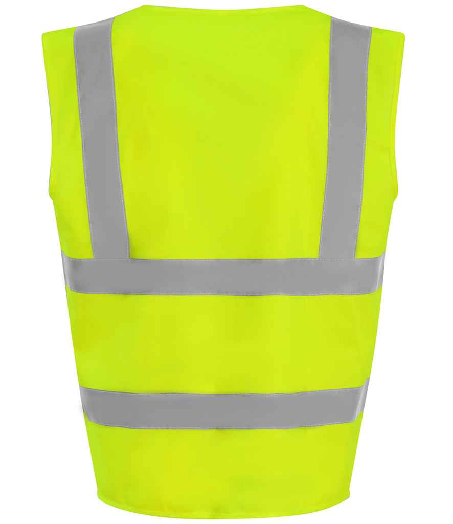 Pro RTX High Visibility Kids Waistcoat - Yellow - back